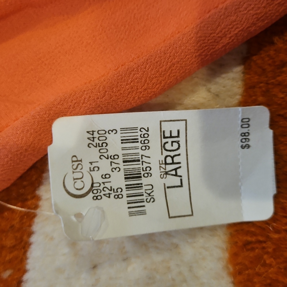 Eight Sixty Coral and Gray Sleeveless Dress - Picture 6 of 6